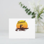 Sunset Beach Briefkaart (Staand voorkant)