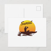 Sunset Beach Briefkaart (Voorkant / Achterkant)