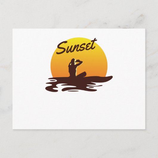 Sunset Beach Briefkaart (Voorkant)