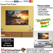 Sunset Beach Canvas Afbeelding 1