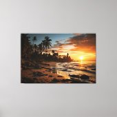 Sunset Beach Canvas Afbeelding 1 (Voorkant)