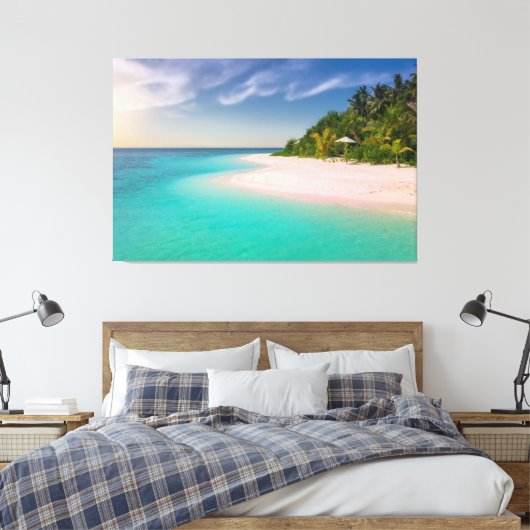 Sunset Beach Canvas Afbeelding 10 (Insitu (Slaapkamer))