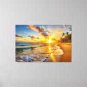 Sunset Beach Canvas Afbeelding 2 (Voorkant)