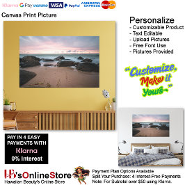 Sunset Beach Canvas Afbeelding 21