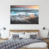 Sunset Beach Canvas Afbeelding 29 Afdruk (Insitu (Slaapkamer))