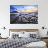 Sunset Beach Canvas Afbeelding 31 (Insitu (Slaapkamer))