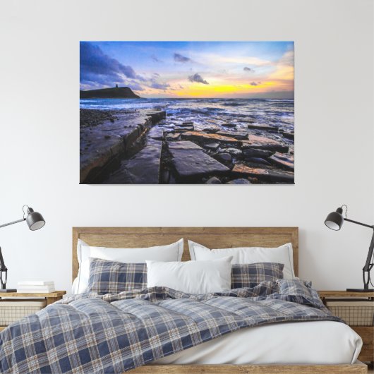 Sunset Beach Canvas Afbeelding 31 (Insitu (Slaapkamer))