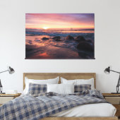 Sunset Beach Canvas Afbeelding 37 (Insitu (Slaapkamer))