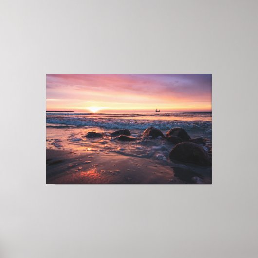 Sunset Beach Canvas Afbeelding 37 (Voorkant)