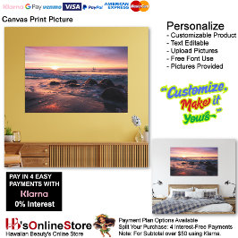 Sunset Beach Canvas Afbeelding 37 Afdruk