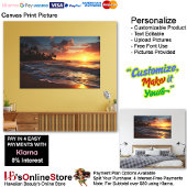 Sunset Beach Canvas Afbeelding 3 Afdruk