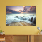 Sunset Beach Canvas Afbeelding 40 Afdruk (Insitu (Woonkamer))