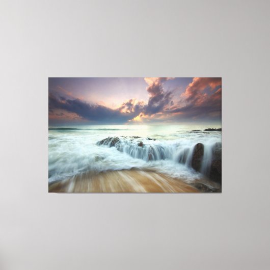 Sunset Beach Canvas Afbeelding 40 Afdruk (Voorkant)