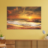 Sunset Beach Canvas Afbeelding 43 (Insitu (Woonkamer))