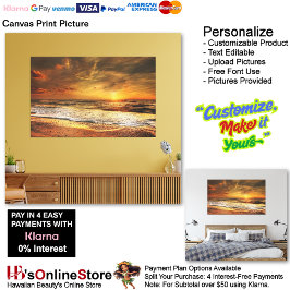 Sunset Beach Canvas Afbeelding 43 Afdruk