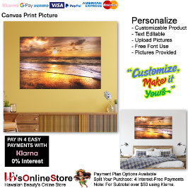 Sunset Beach Canvas Afbeelding 44 Afdruk