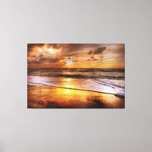 Sunset Beach Canvas Afbeelding 44 Afdruk (Voorkant)