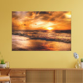 Sunset Beach Canvas Afbeelding 45 Afdruk (Insitu (Woonkamer))