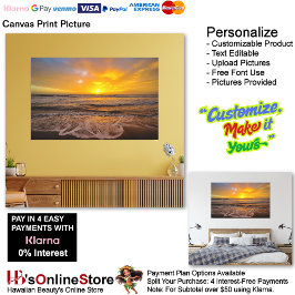Sunset Beach Canvas Afbeelding 46 Afdruk