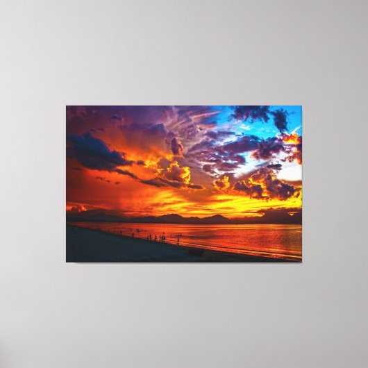 Sunset Beach Canvas Afbeelding 5 (Voorkant)