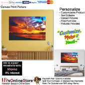 Sunset Beach Canvas Afbeelding 5