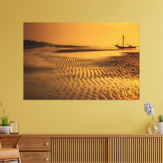 Sunset Beach Canvas Afbeelding 6 (Insitu (Woonkamer))