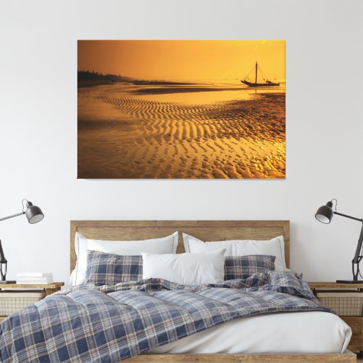 Sunset Beach Canvas Afbeelding 6 (Insitu (Slaapkamer))