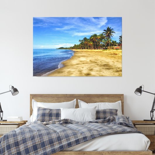 Sunset Beach Canvas Afbeelding 7 (Insitu (Slaapkamer))