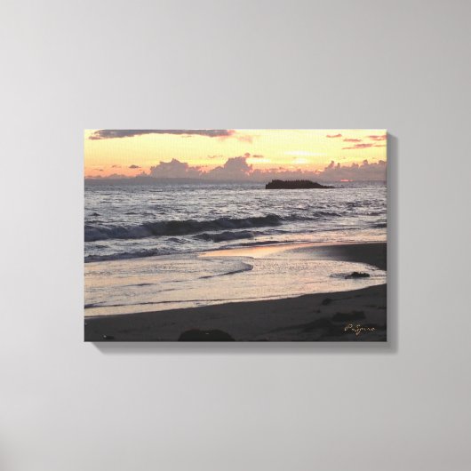 Sunset Beach Canvas Afdruk (Voorkant)