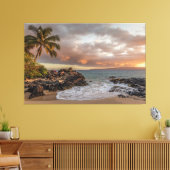 Sunset Beach Canvas Print 12 (Insitu (Woonkamer))