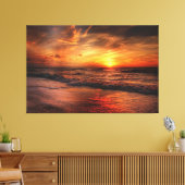 Sunset Beach Canvas Print Picture 17 (Insitu (Woonkamer))