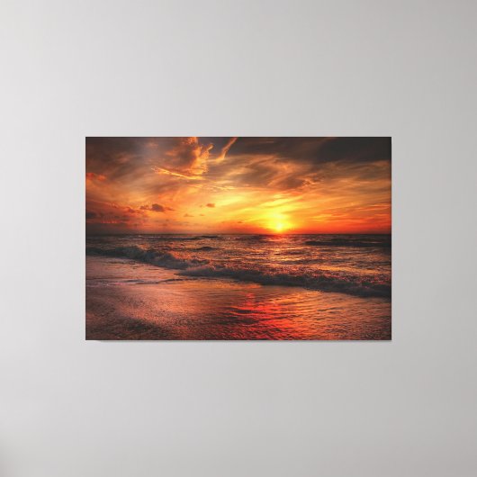 Sunset Beach Canvas Print Picture 17 (Voorkant)