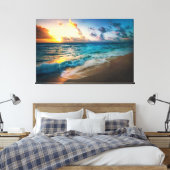 Sunset Beach Canvas Print Picture 19 (Insitu (Slaapkamer))