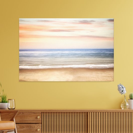 Sunset Beach Canvas Print Picture 25 (Insitu (Woonkamer))