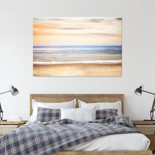 Sunset Beach Canvas Print Picture 25 (Insitu (Slaapkamer))