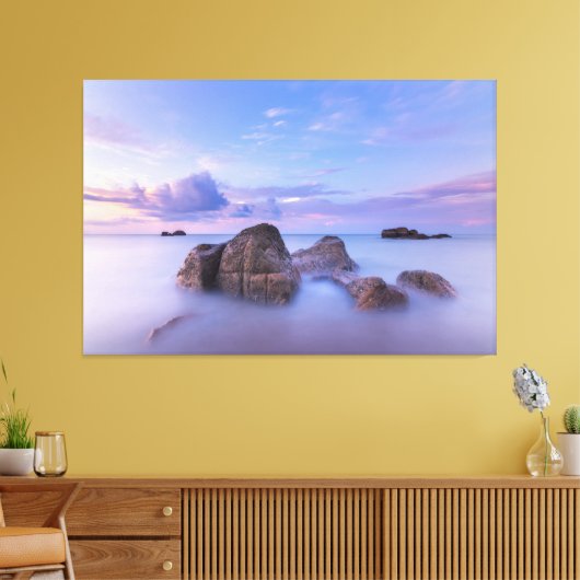 Sunset Beach Canvas Print Picture 38 (Insitu (Woonkamer))