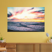 Sunset Beach Canvas Print Picture 39 (Insitu (Woonkamer))