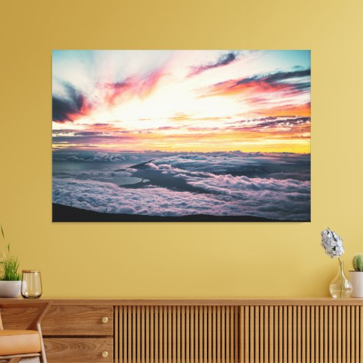 Sunset Beach Canvas Print Picture 39 (Insitu (Woonkamer))