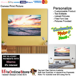 Sunset Beach Canvas Print Picture 39