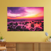 Sunset Beach Canvas Print Picture 42 (Insitu (Woonkamer))