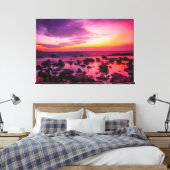 Sunset Beach Canvas Print Picture 42 (Insitu (Slaapkamer))