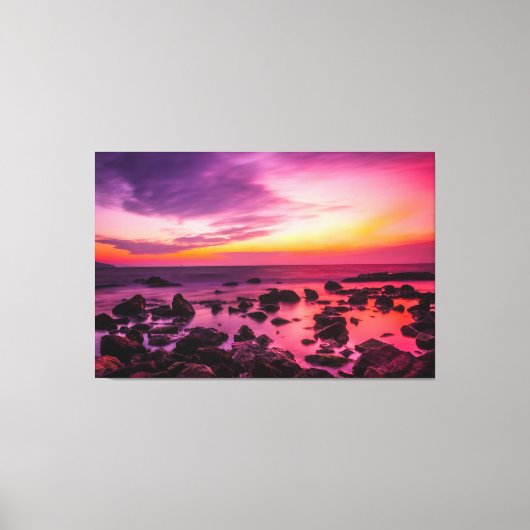 Sunset Beach Canvas Print Picture 42 (Voorkant)