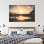Sunset Beach Canvas Print Picture 52 (Insitu (Slaapkamer))