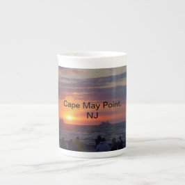 Sunset Beach, Cape May, NJ Bone China Mok