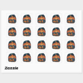 Sunset Beach Caravan Vierkante Sticker (Vel)