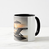 "Sunset Beach Chair Mug - Coastal Relaxation Cup" Mok (Voorkant rechts)