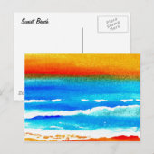 Sunset Beach Cricket Diane Ocean Art Briefkaart (Voorkant / Achterkant)