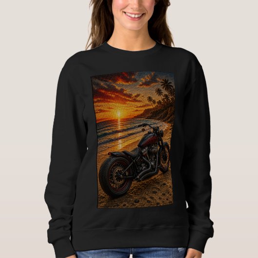 Sunset Beach Custom Cruiser – 3D Micro Mozaïek Trui (Voorkant)
