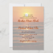 Sunset Beach Destination Wedding Invitation Kaart (Achterkant)