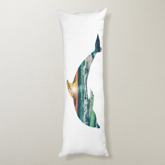 Sunset Beach Dolfijn Lichaamskussen (Achterkant (Verticaal))